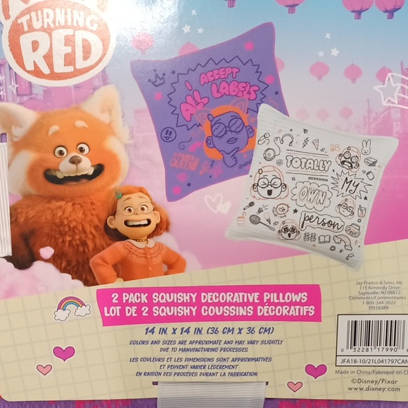 Disney Pixar Turning Red 2 Pack Squishy Pillows Cushions - 'Doodle' - Picture 7 of 9